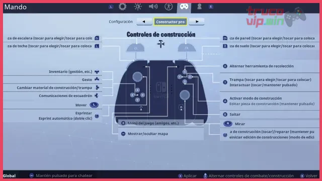 Activar el modo constructor en el menú de opciones del juego
