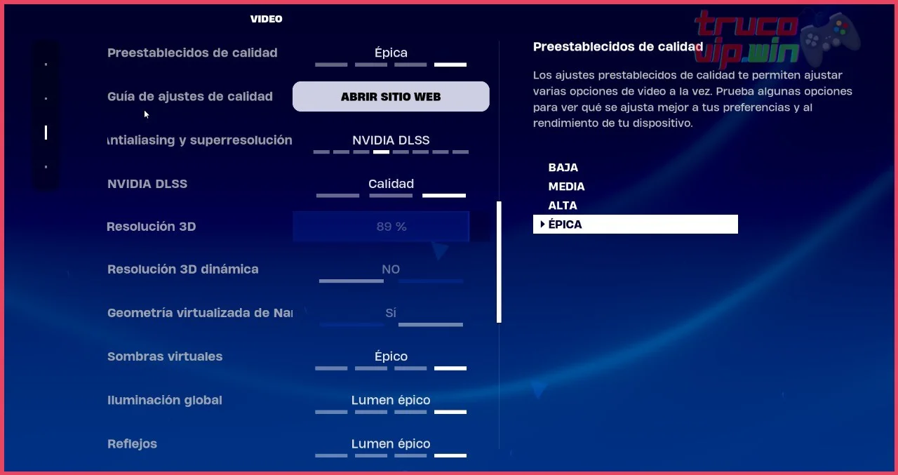 Ajustar el suavizado (MSAA/FXAA) a 2x o desactivarlo para ganar FPS