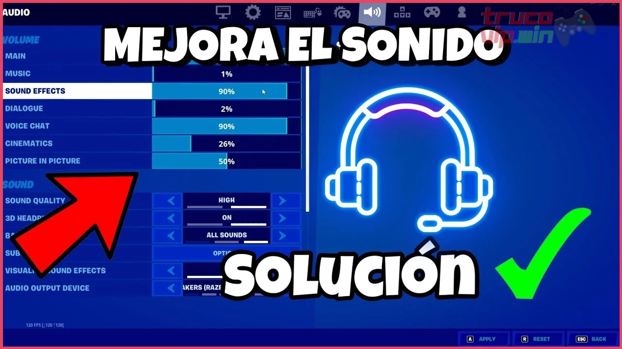 Cómo activar el sonido envolvente en Fortnite