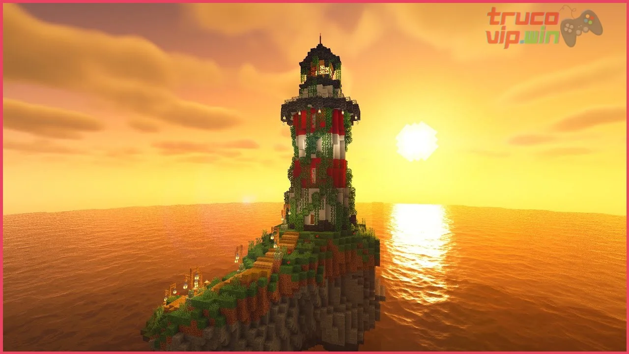 Cómo construir un faro en Minecraft paso a paso