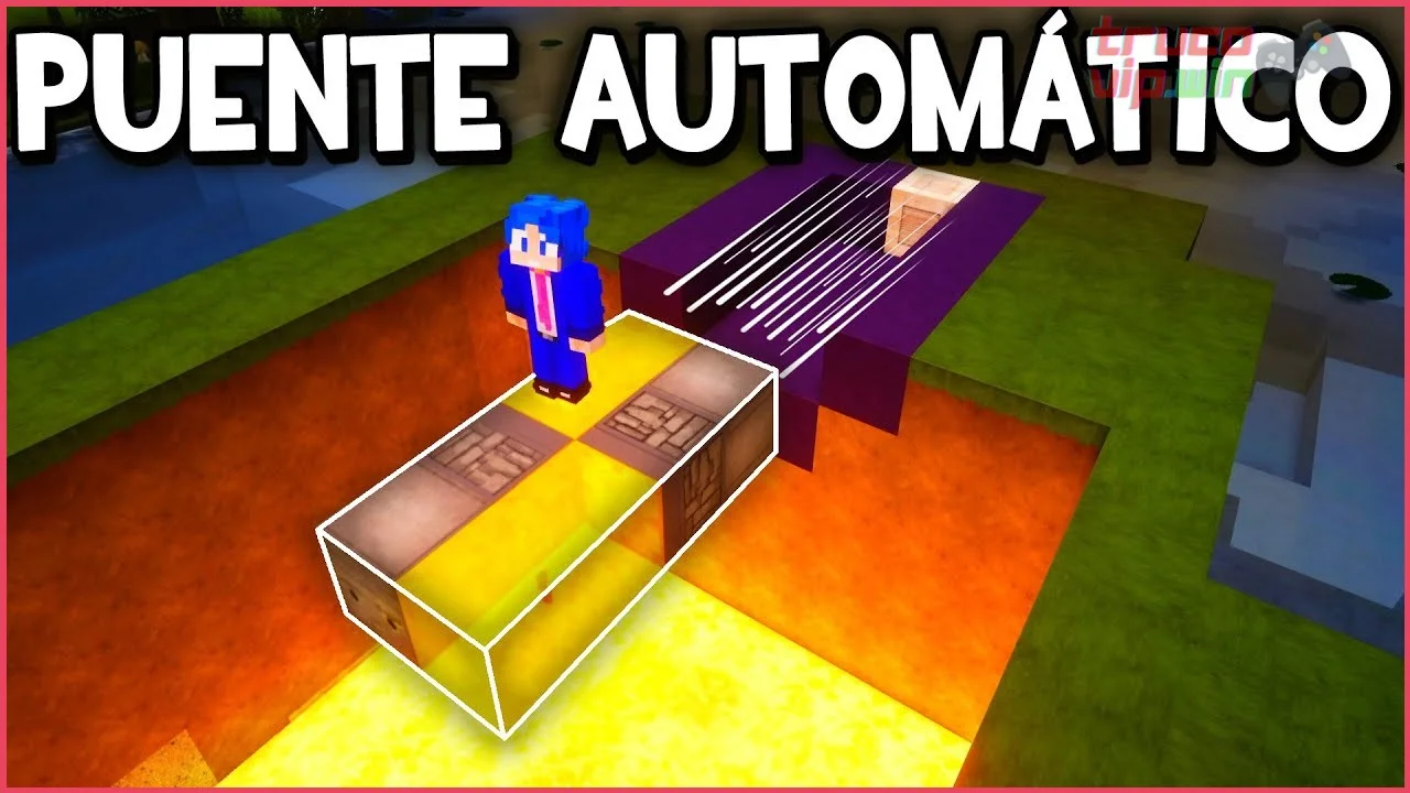 Cómo construir un puente automático en Minecraft con Redstone