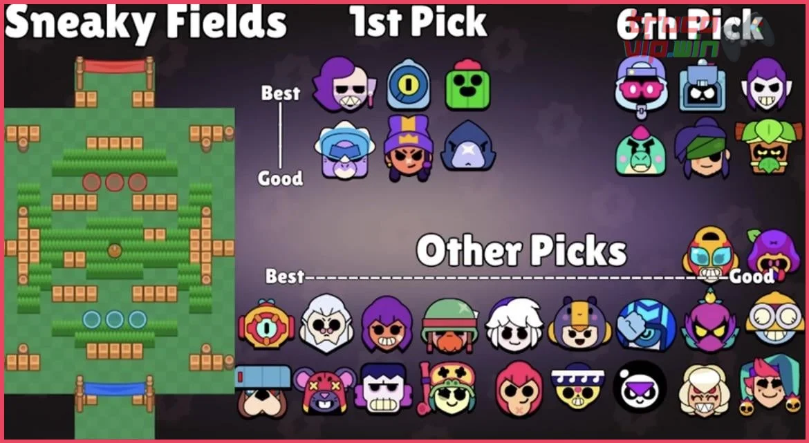 Elegir brawlers con alto daño o control de área para el centro del mapa