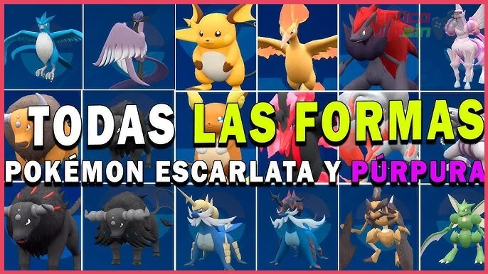 Formas regionales de Alola, Galar, Hisui y Paldea