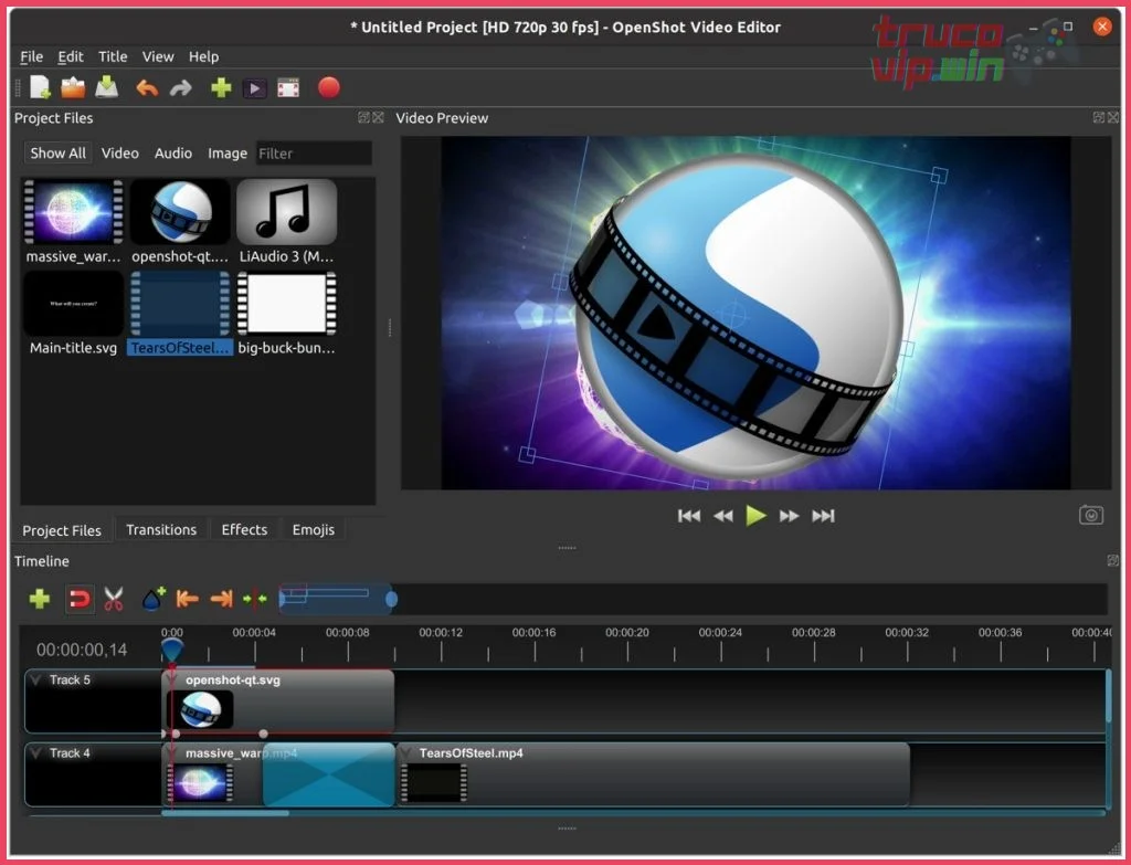 OpenShot (interfaz simple para principiantes)