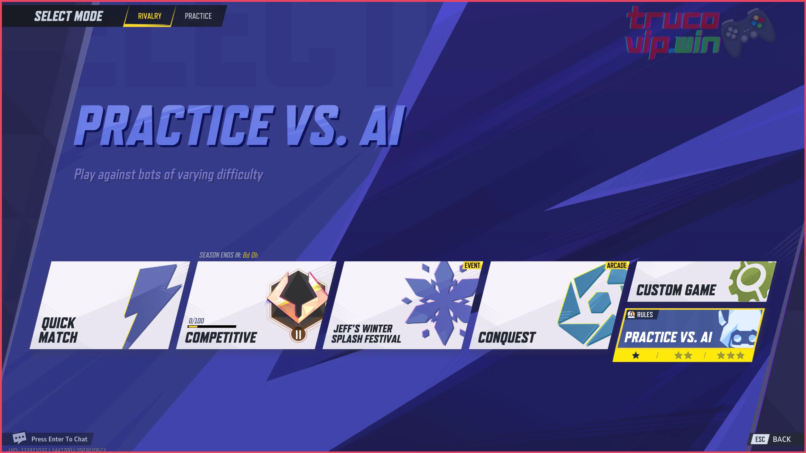 Seleccionar el perfil de juego o cuenta activa